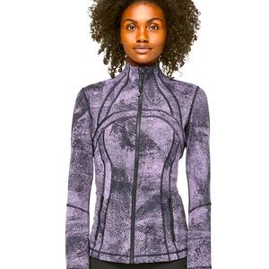 Lululemon define jacket, size 6. Pixel print purple quartz.  EUC